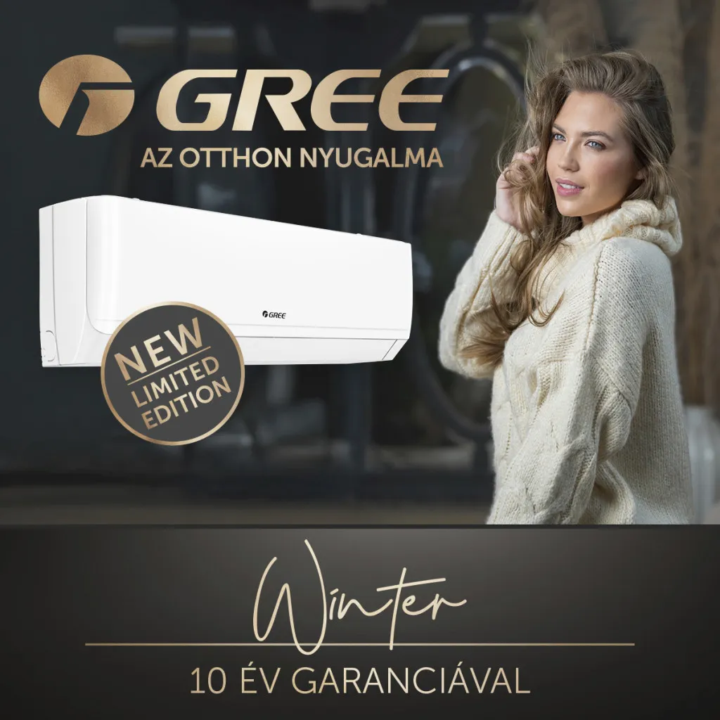 Gree Winter (GWH12AGC-K6DNA2W) oldalfali monosplit klíma (3,5 kW)